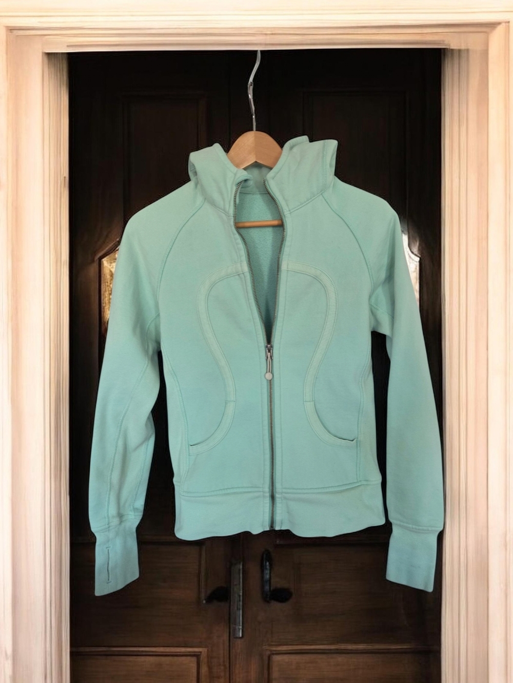 lululemon athletica Mint Green Zip Front Hoodie Jacket
